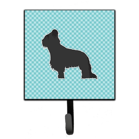 Jensendistributionservices Briard Checkerboard Blue Leash or Key Holder MI1654233